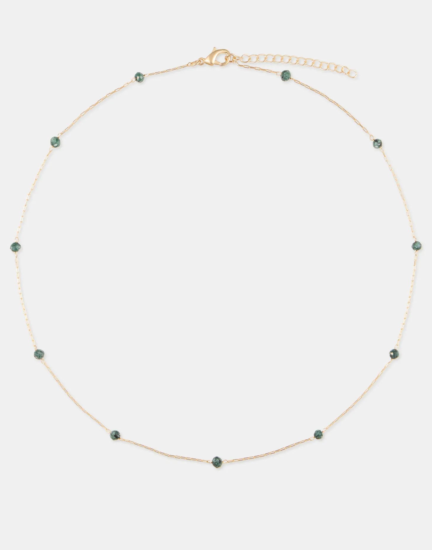 Collar Dorado Piedra Color