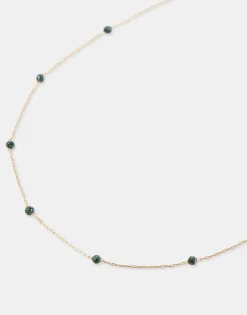 Collar Dorado Piedra Color