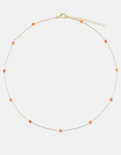 Collar Dorado Piedra Color