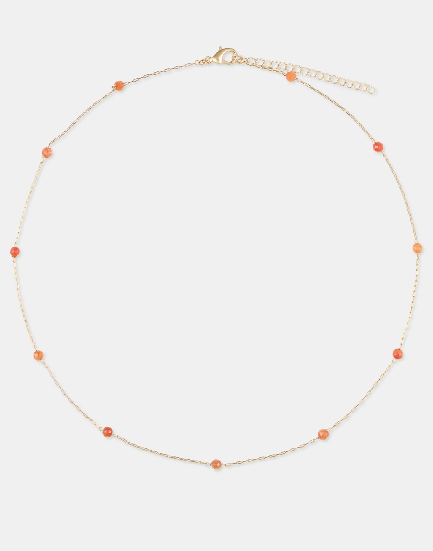 Collar Dorado Piedra Color