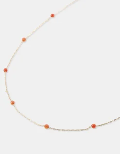 Collar Dorado Piedra Color