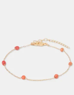 Pulsera Dorada Piedra Color