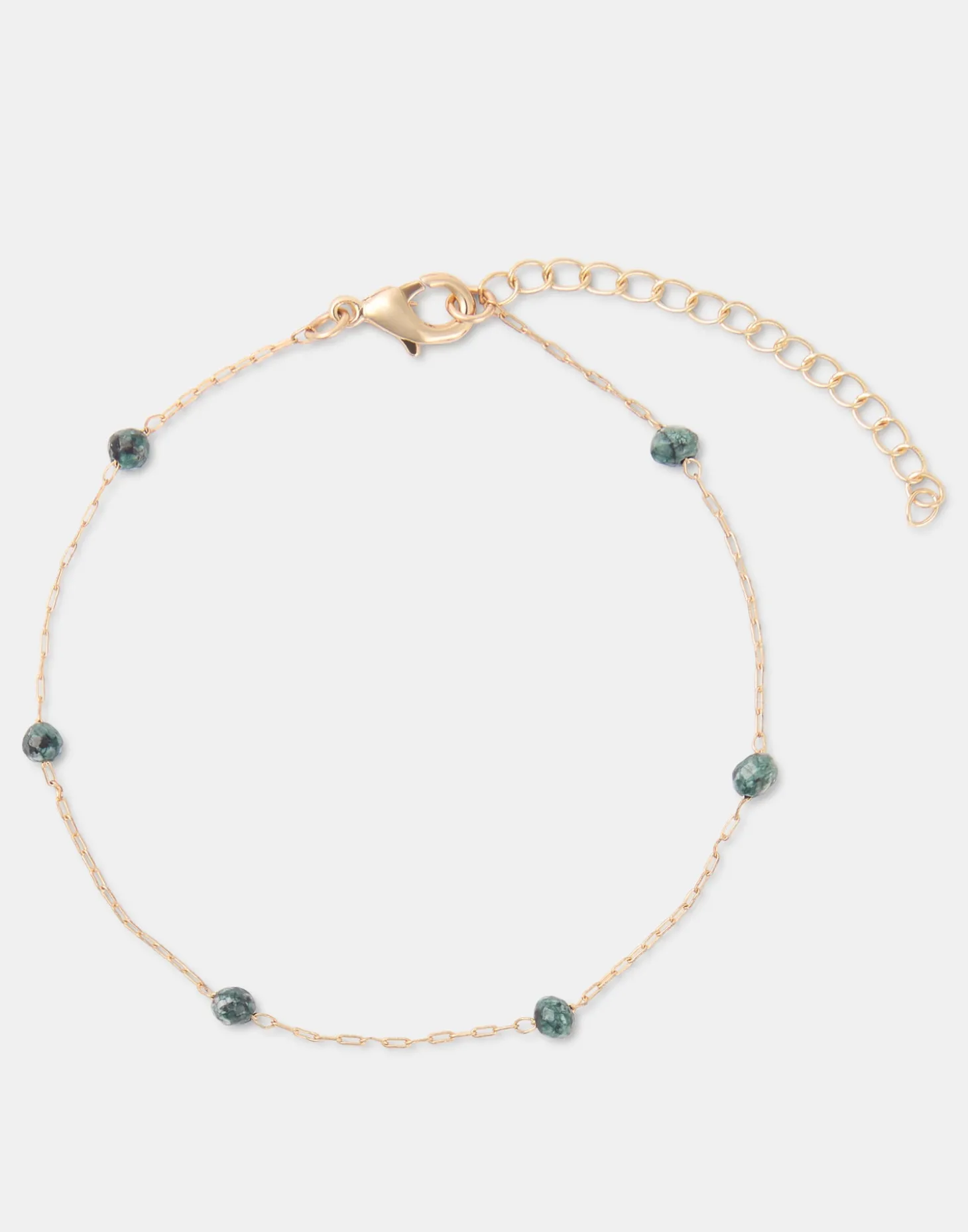 Pulsera Dorada Piedra Color