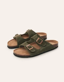 Sandalia Doble Hebilla Ergonómica Piel