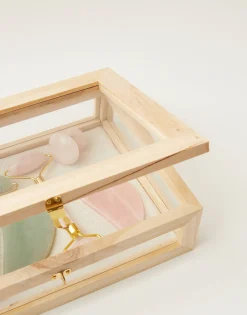 Vitrina Cristal Y Madera Pequeña